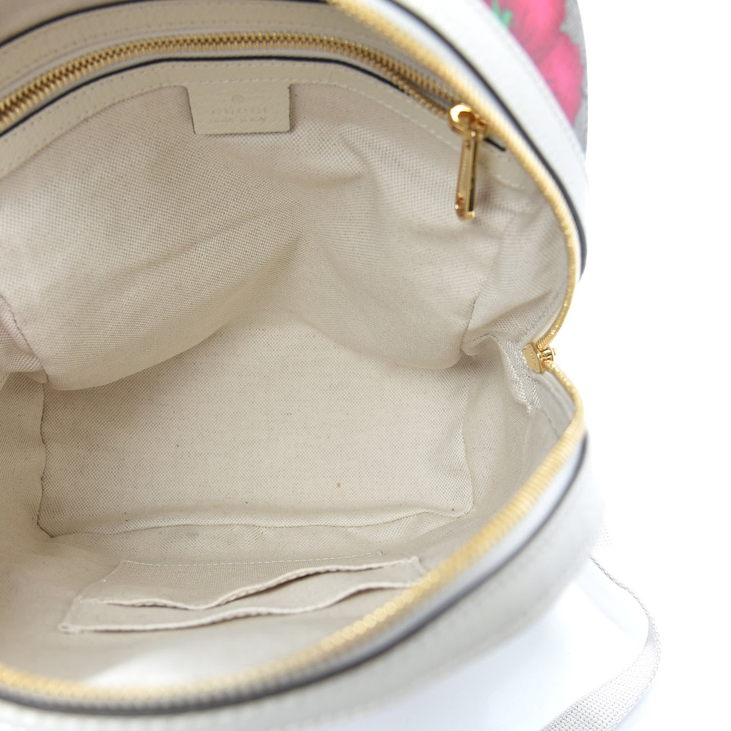 Gucci GG Supreme Monogram Flora Web Small Ophidia Day Backpack White 5 of 9