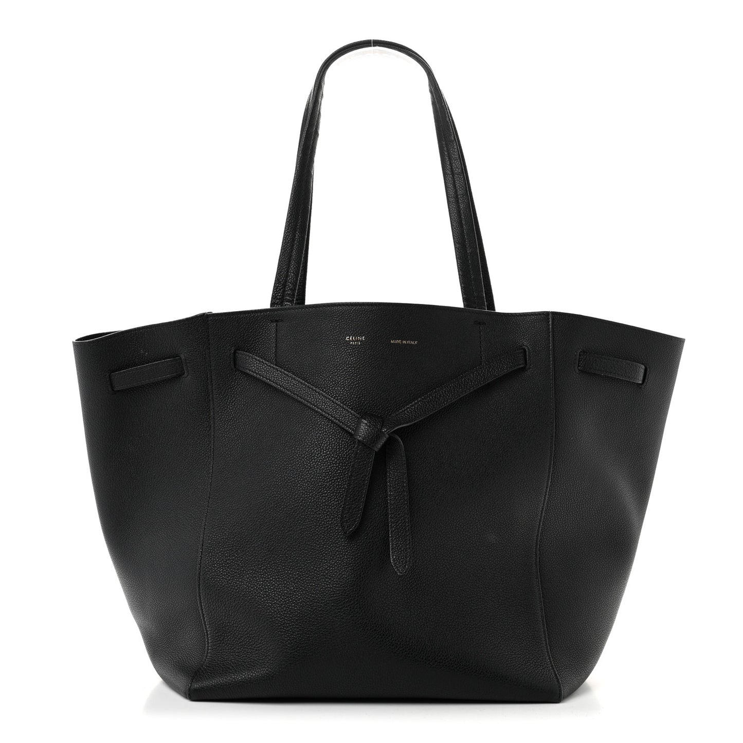 Soft Grained Calfskin Small Belt Cabas Phantom Black