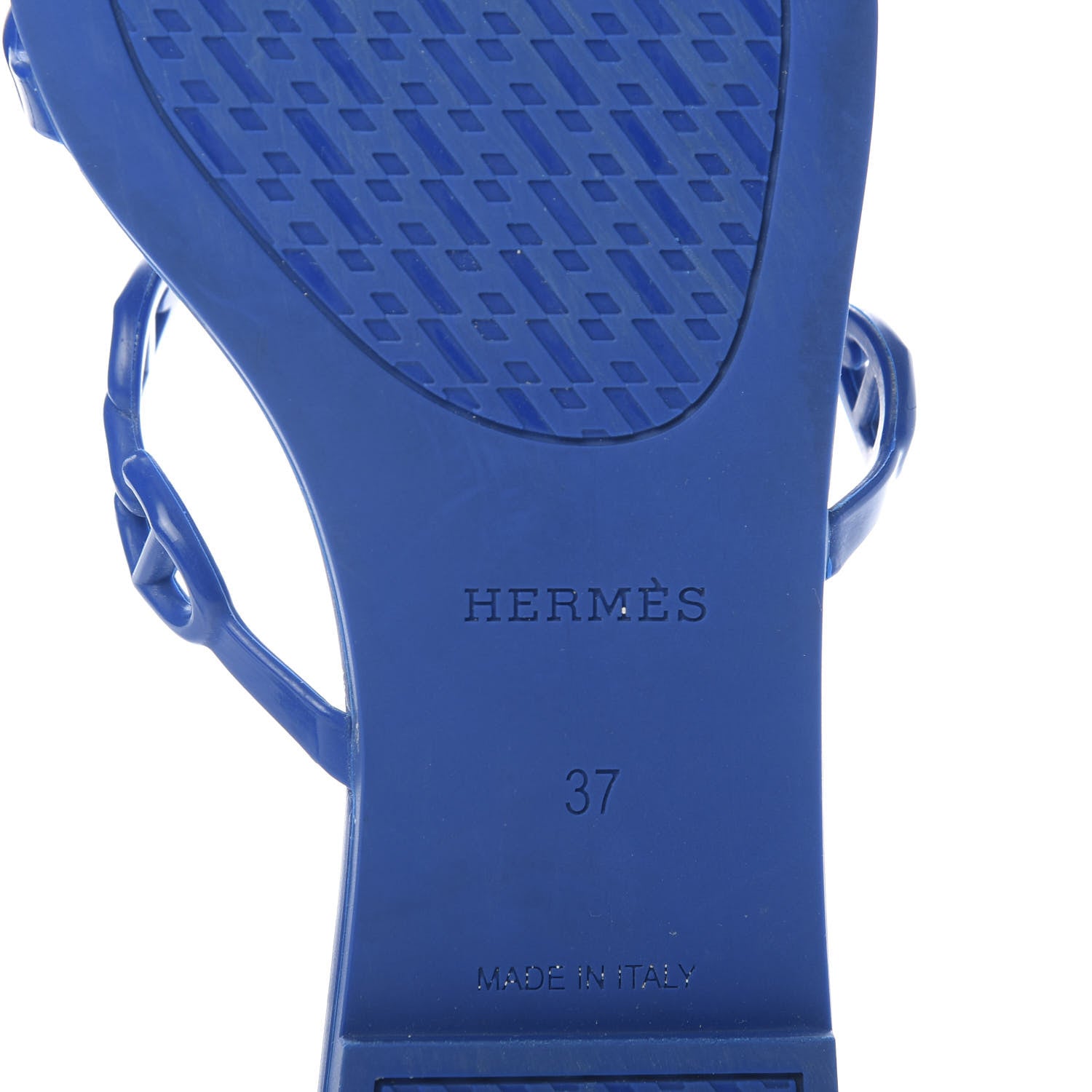Hermes Rubber Chaine d'Ancre Rivage Sandals 37 Bleu Smalt 6 of 8