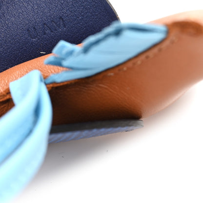 Hermes Milo Lambskin Lizard Touch Grigri Rodeo Pegase Horse Bag Charm PM Gold Bleu Celeste Bleu Saphir 4 of 5