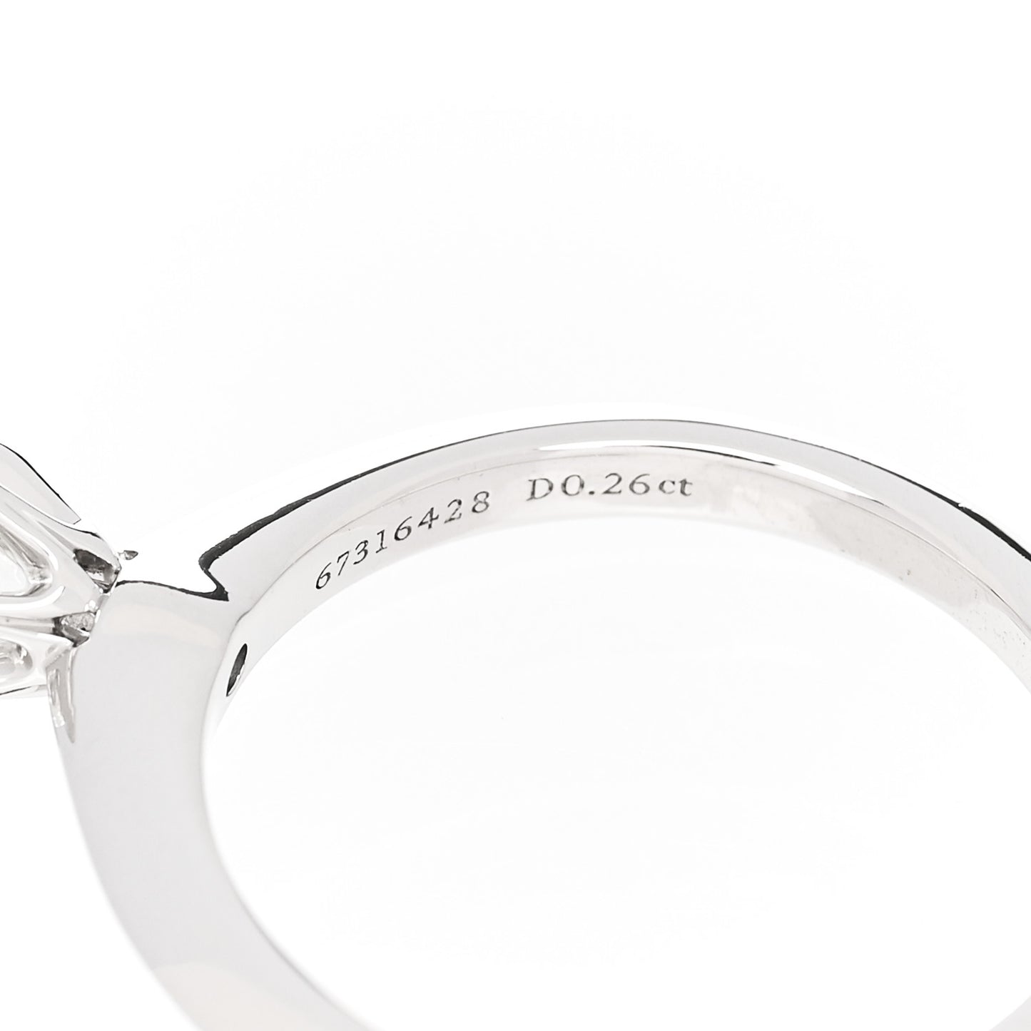 Platinum Diamond .26ct Solitaire Engagement Ring 48 4.5
