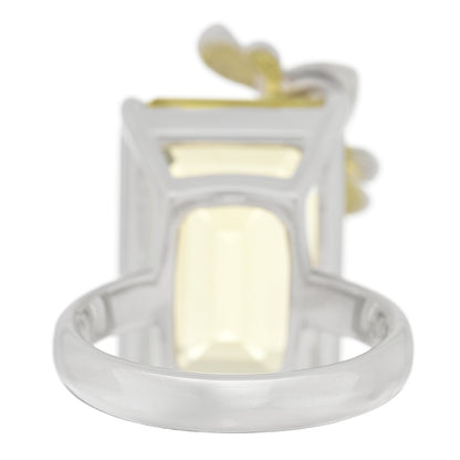 Tiffany Sterling Silver 18K Yellow Gold Yellow Quartz Return to Tiffany Love Bugs Bee Ring 51 5.75 3 of 5