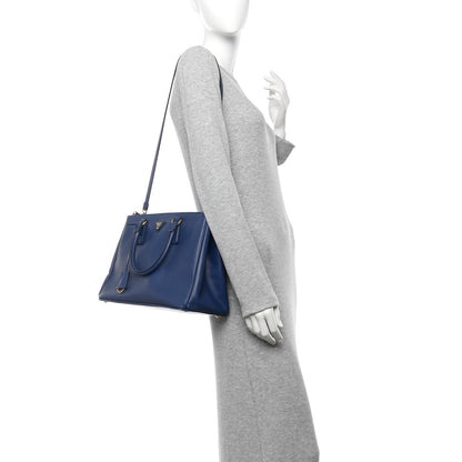 Prada Saffiano Medium Galleria Double Zip Tote Bluette 3 of 22