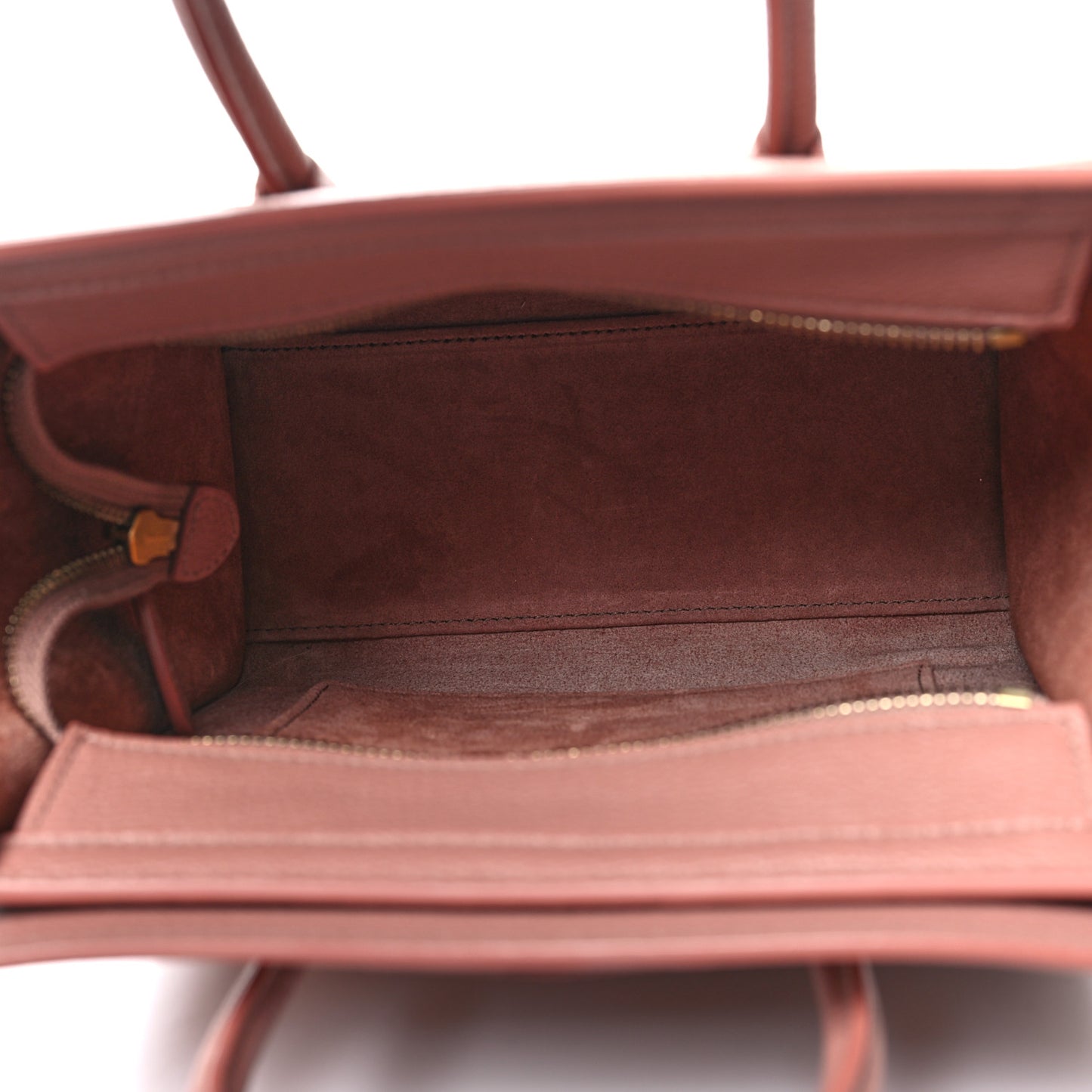 Drummed Calfskin Nano Luggage Antique Rose