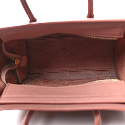 Celine Drummed Calfskin Nano Luggage Antique Rose 4 of 10