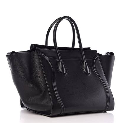 Celine Supple Calfskin Medium Phantom Luggage Black 3 of 8