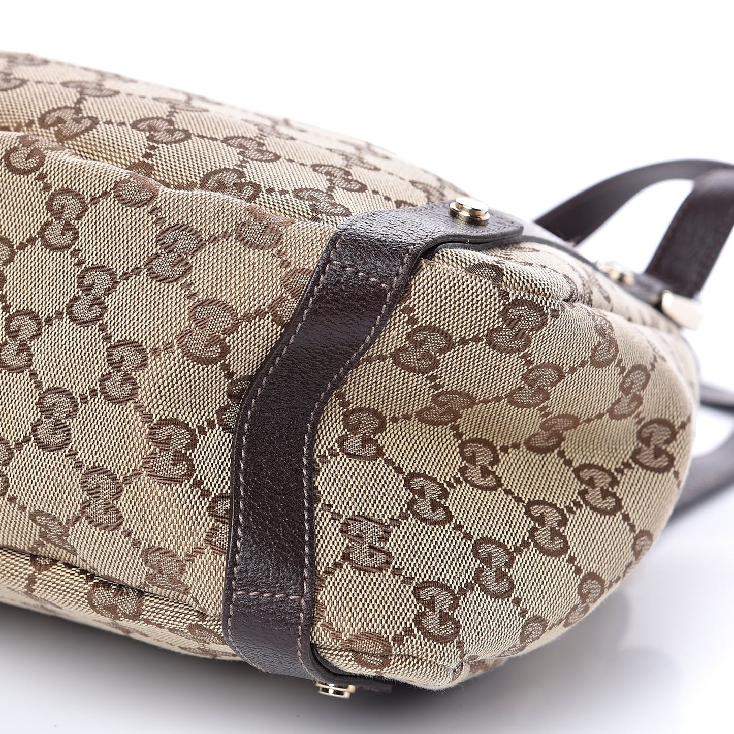 Monogram Medium Abbey Shoulder Bag Dark Brown