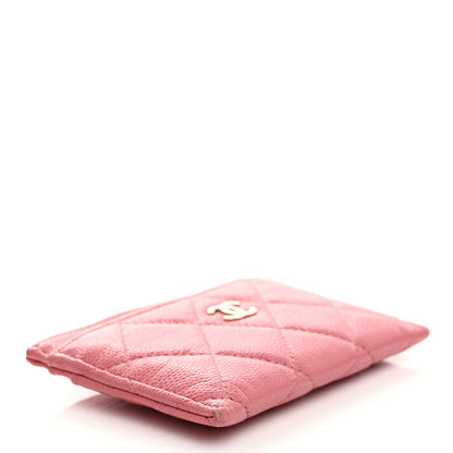 Chanel Caviar Quilted Card Holder Pink 4 of 13