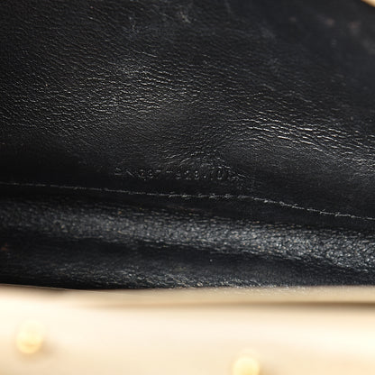 Saint Laurent Grain De Poudre Matelasse Chevron Monogram Chain Wallet Nude Powder 7 of 15