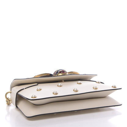 Gucci Nappa Pearl Studded Mini Queen Margaret Broadway Shoulder Bag Mystic White 5 of 11