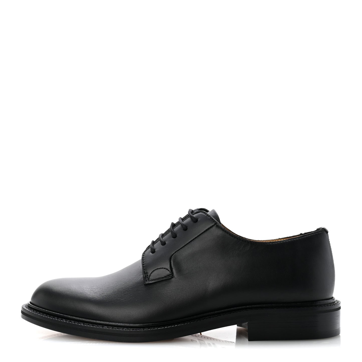 Calfskin Mens Derby Loafers 41 Black