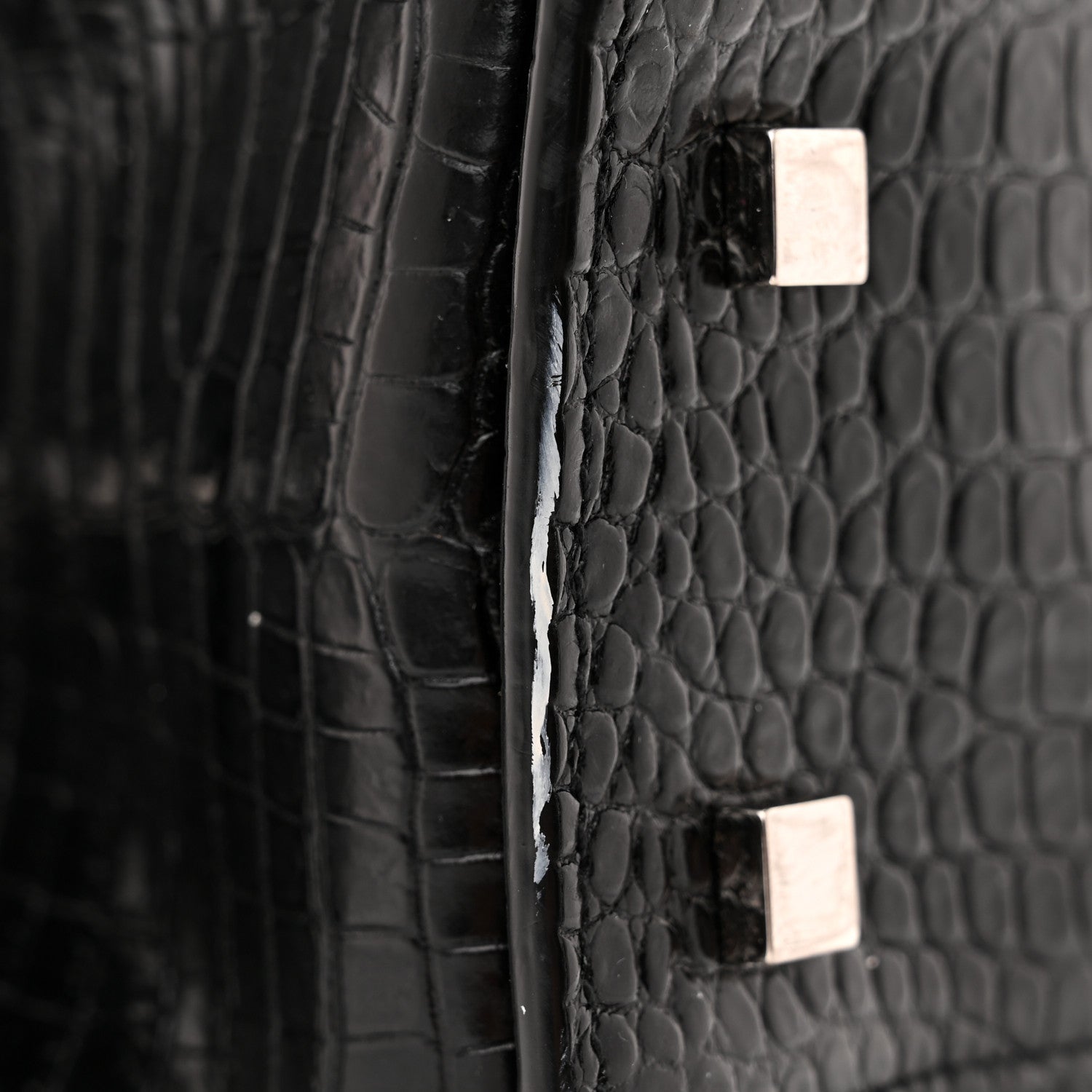 Saint Laurent Calfskin Crocodile Embossed Small Uptown Tote Black 12 of 16