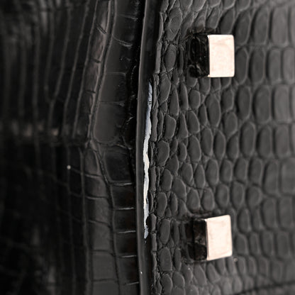 Saint Laurent Calfskin Crocodile Embossed Small Uptown Tote Black 12 of 16