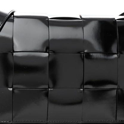 Bottega Veneta Patent Maxi Intrecciato Cassette Crossbody Bag Black 7 of 10