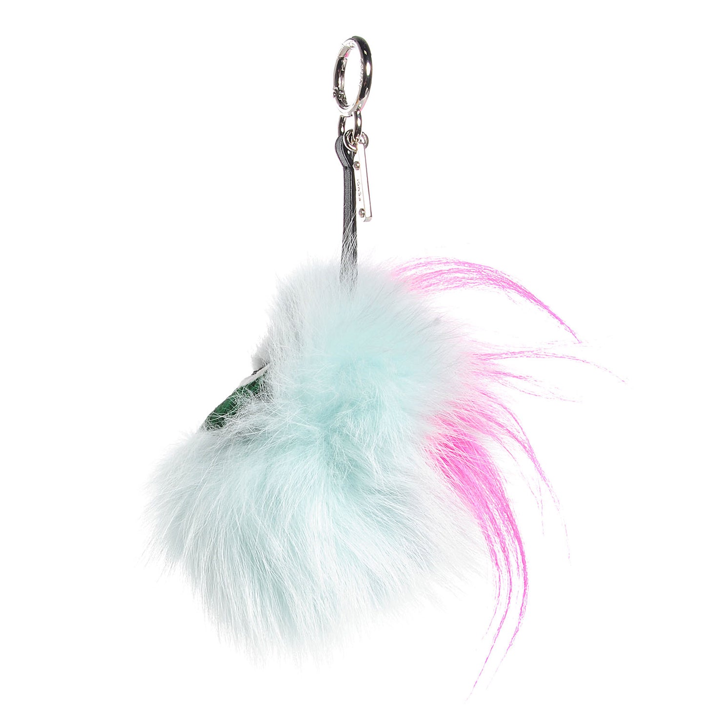 Fox Rabbit Goat Mink Fur Vitello Flamingo Bagood Monster Bag Bug Charm Light Blue