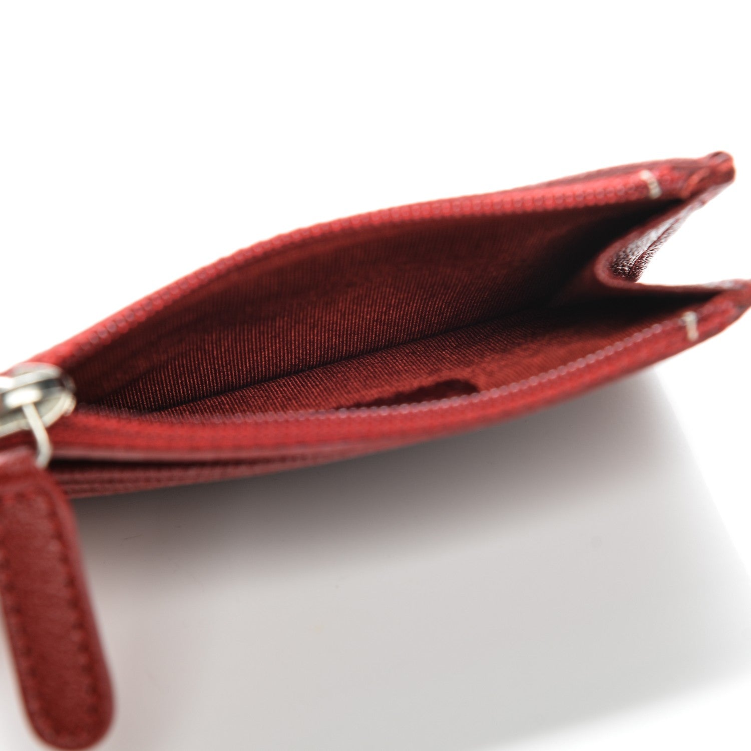 Chanel Caviar CC Zip Card Holder Red 5 of 7