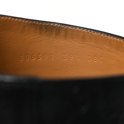 Gucci Guccissima Real Betis Glamour Calfskin Michelangelo Slim Horsebit Riding Boots 39.5 Black 9 of 15