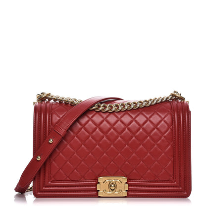 Chanel Lambskin Quilted New Medium Boy Flap Red 1 of 10