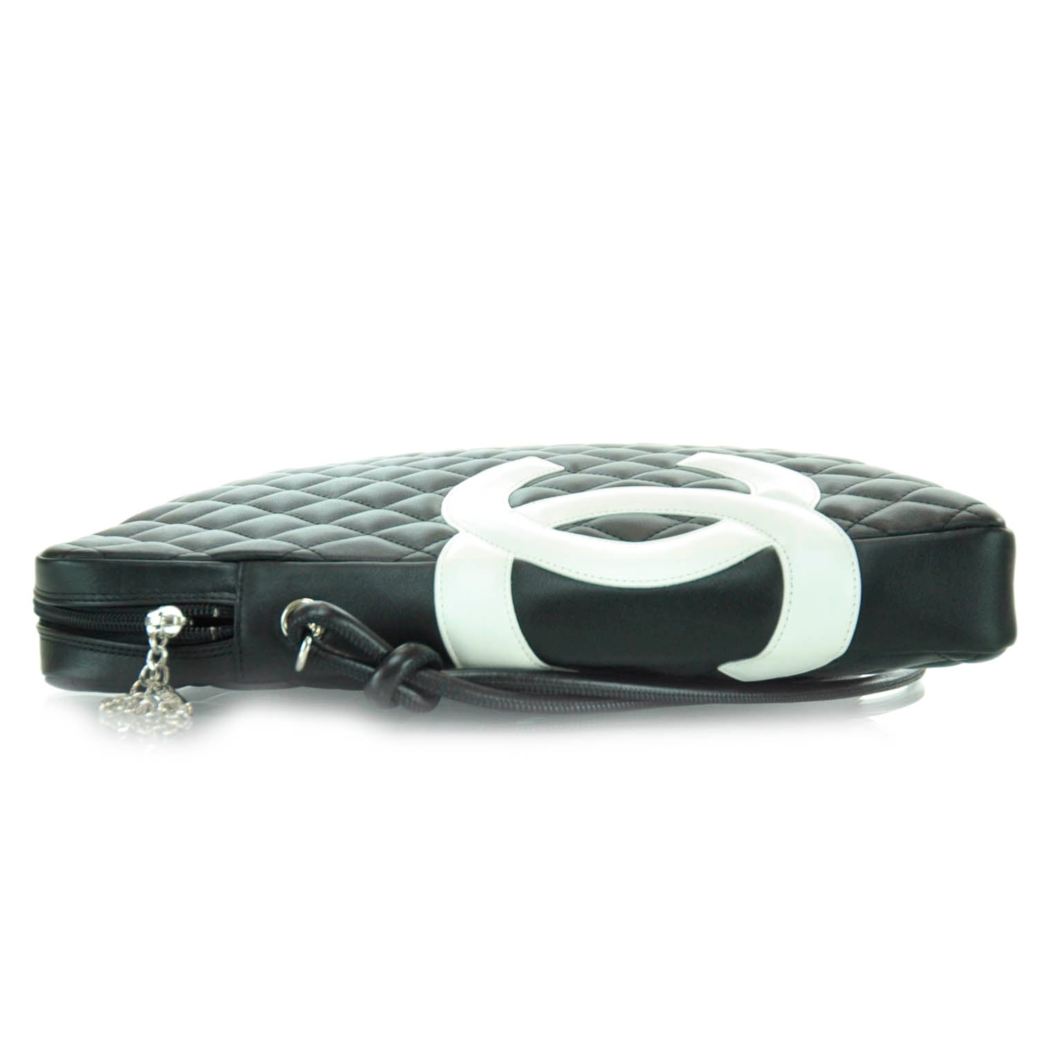 Chanel Calfskin Quilted Large Cambon Messenger Black White 4 of 11