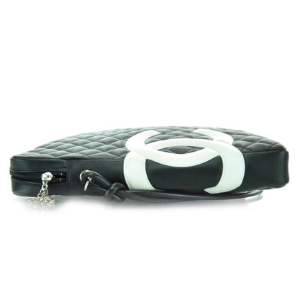 Chanel Calfskin Quilted Large Cambon Messenger Black White 4 of 11
