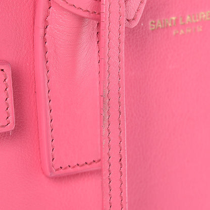 Saint Laurent Calfskin Nano Sac De Jour Lipstick Fuchsia 15 of 24
