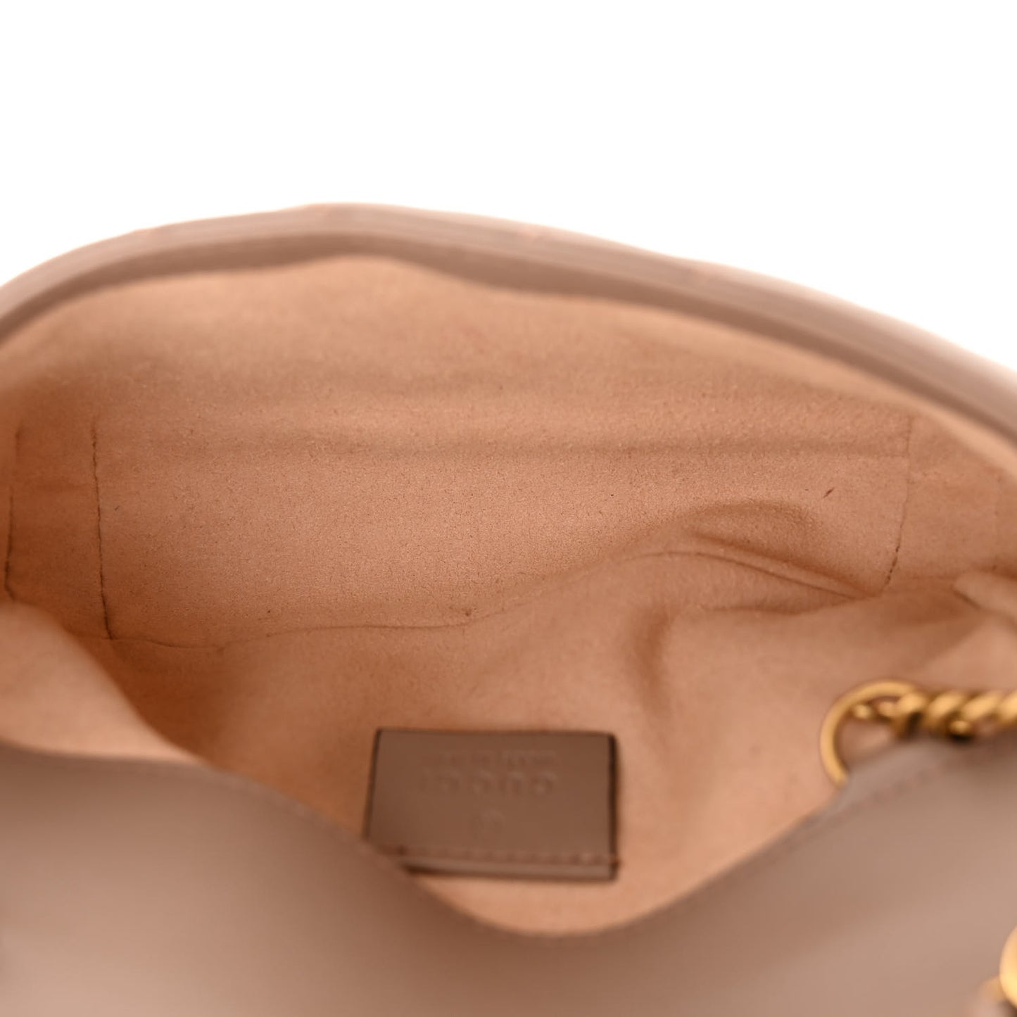 Calfskin Matelasse Super Mini GG Marmont Shoulder Bag Porcelain Rose