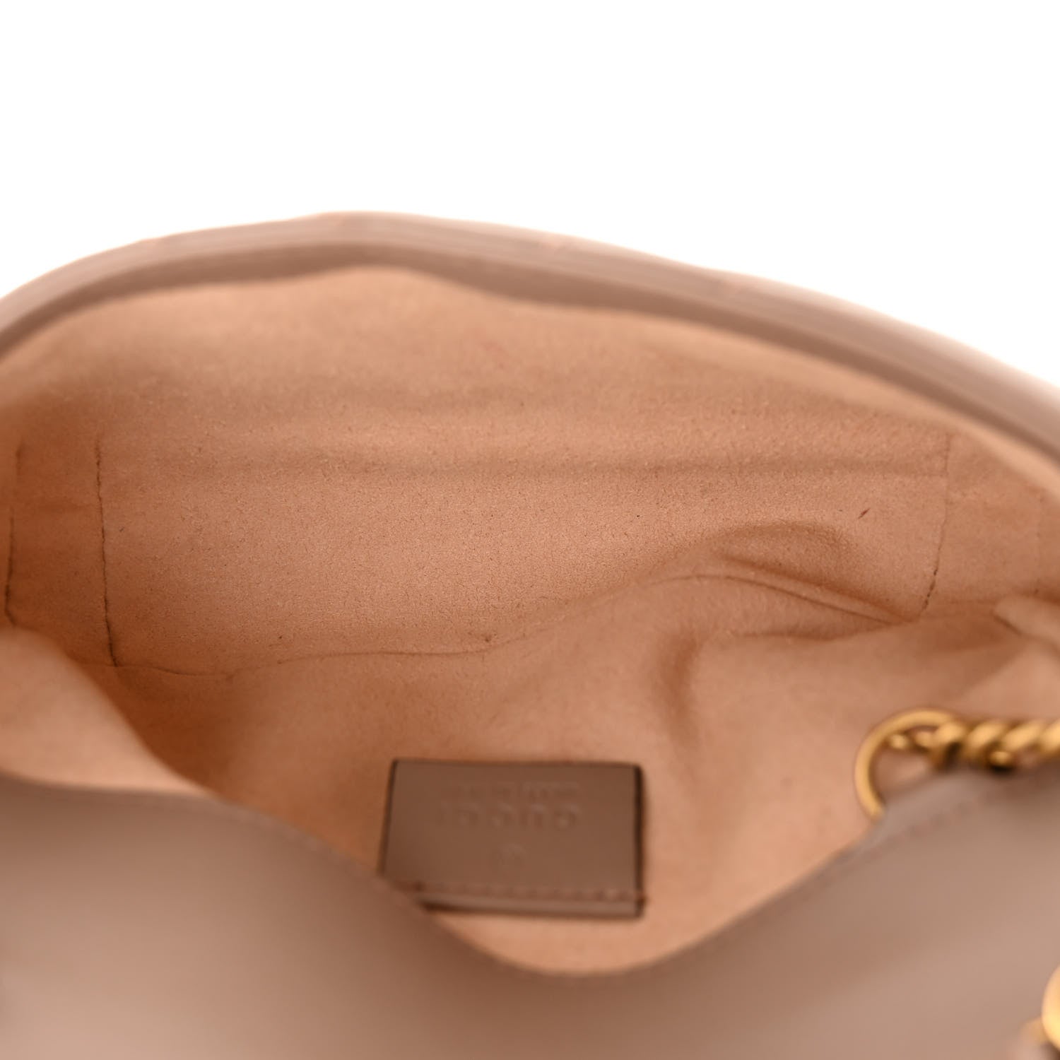 Gucci Calfskin Matelasse Super Mini GG Marmont Shoulder Bag Porcelain Rose 5 of 11