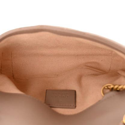 Gucci Calfskin Matelasse Super Mini GG Marmont Shoulder Bag Porcelain Rose 5 of 11