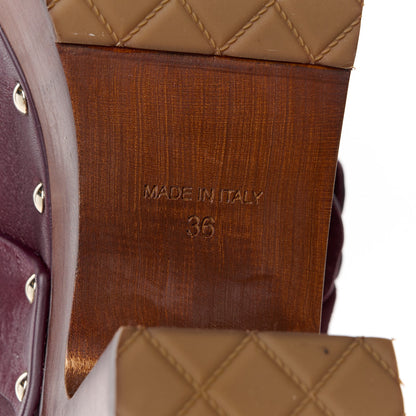Chanel Calfskin Camellia Clogs 36 Dark Purple 6 of 10