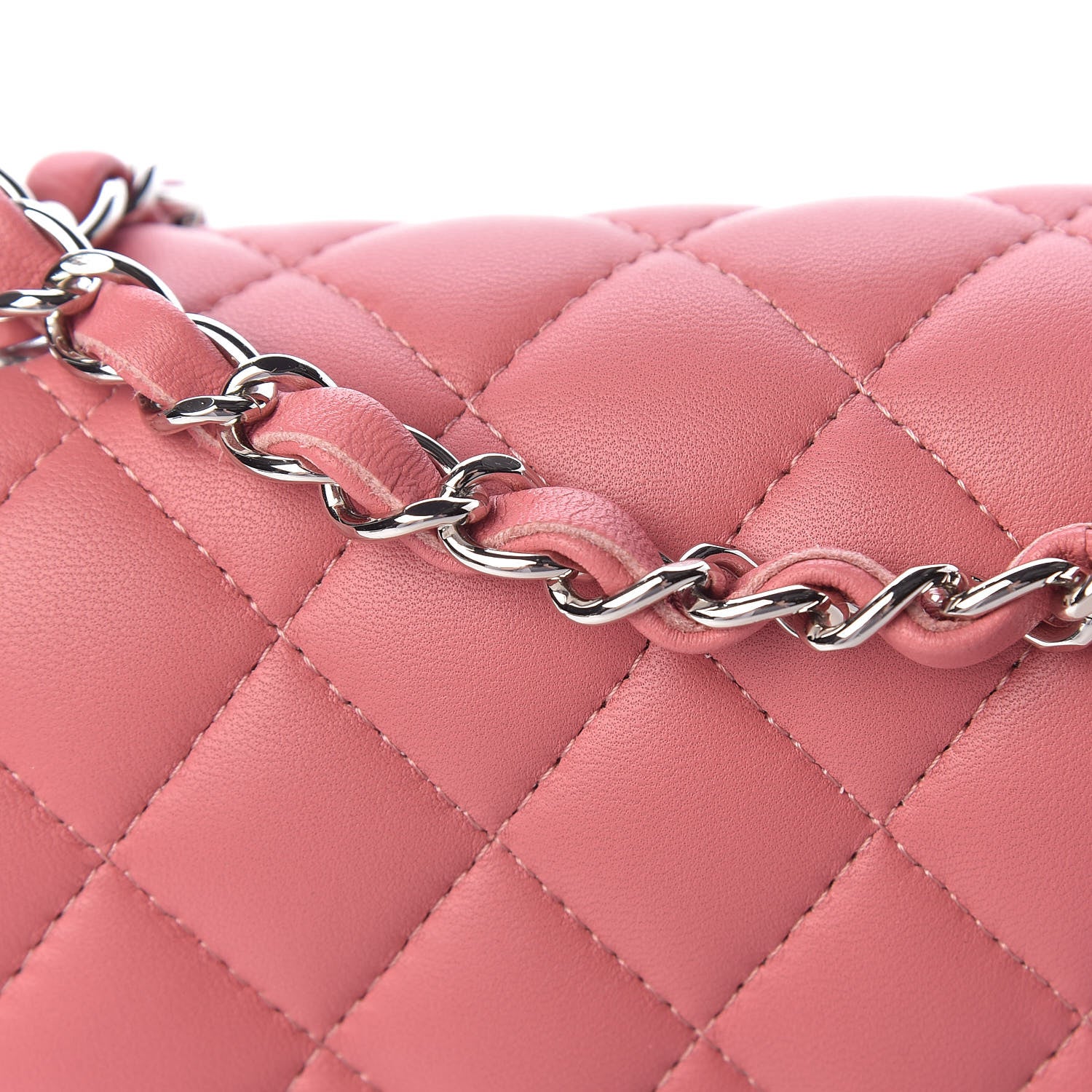 Chanel Lambskin Quilted Mini Rectangular Flap Pink 11 of 11