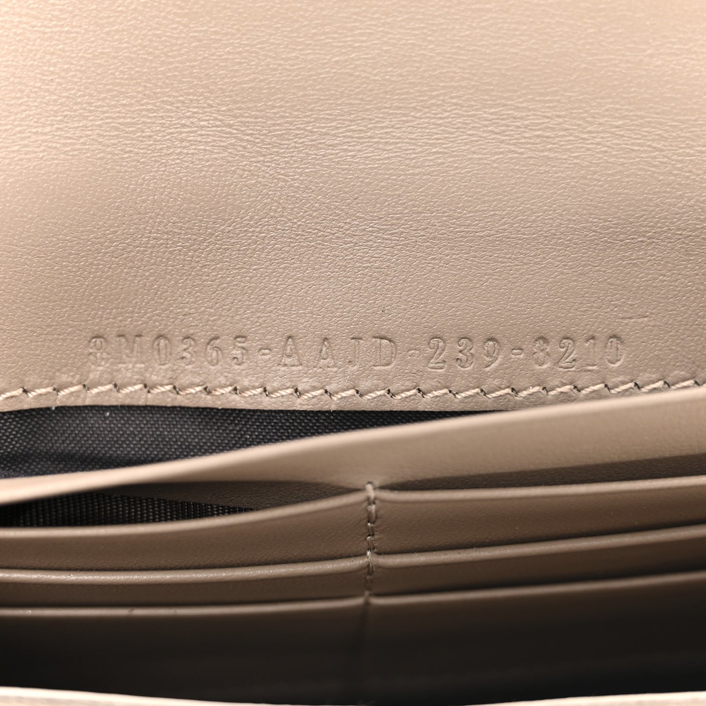 Nappa Matisse FF Embossed Continental Wallet On Chain Tortora