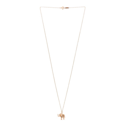 Tiffany 18K Rose Gold Mini Save The Wild Elephant Pendant Necklace 2 of 4