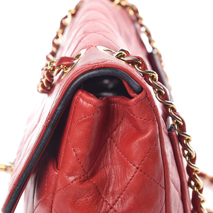 Chanel Lambskin Quilted Bi-Color Small Single Flap Red Black 21 of 22