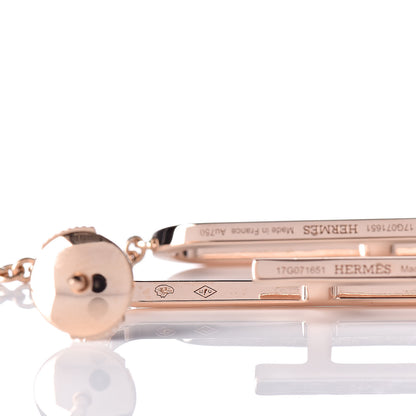 Hermes 18K Rose Gold Ever Chaine D'Ancre Earrings 5 of 6