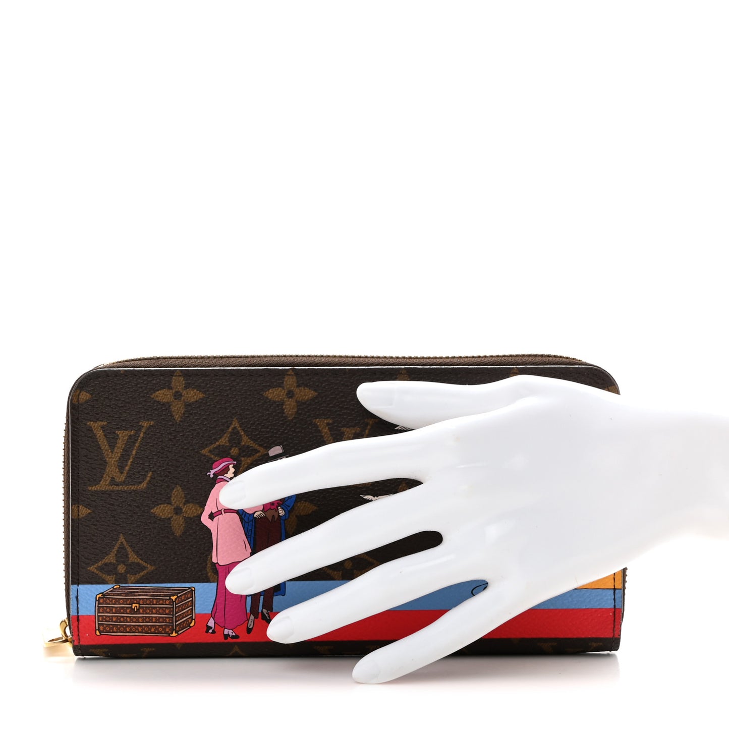 Monogram 2016 Christmas Animation Zippy Wallet Rouge