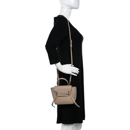 Celine Grained Calfskin Pico Belt Bag Light Taupe 2 of 11