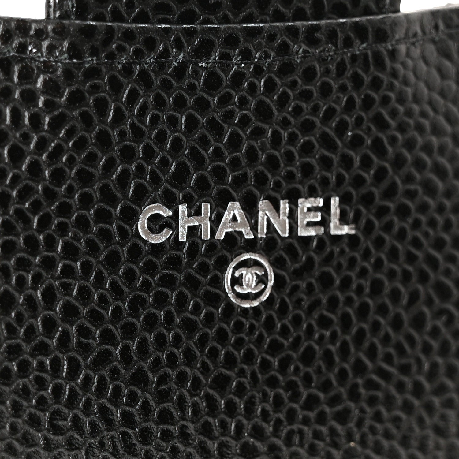 Chanel Caviar Quilted Flap Card Holder Wallet Black Black 7 of 10