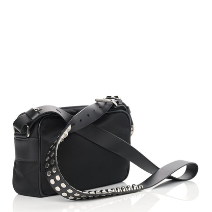 Prada Tessuto Nylon Studded New Vela Shoulder Bag Black 2 of 10