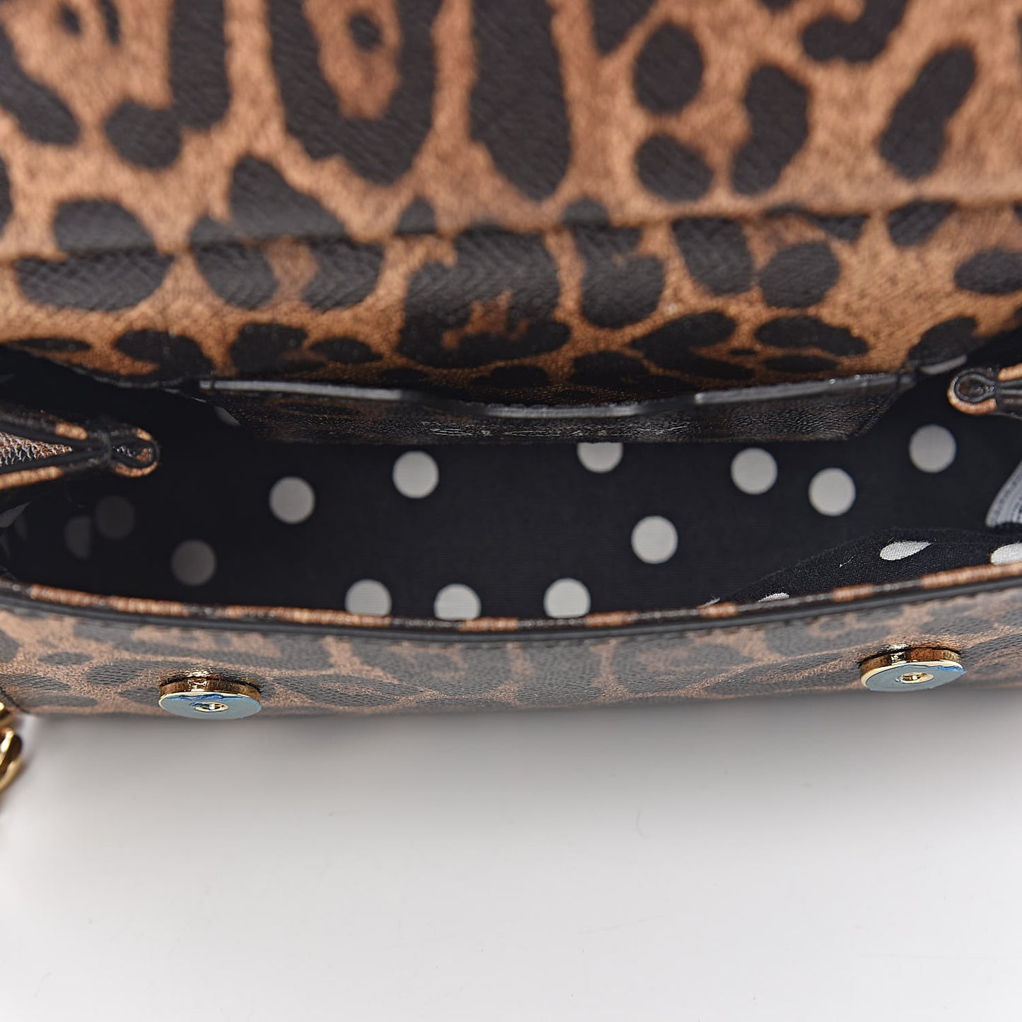 Dauphine Studded Leopard Print Mini Miss Sicily Satchel Naturale