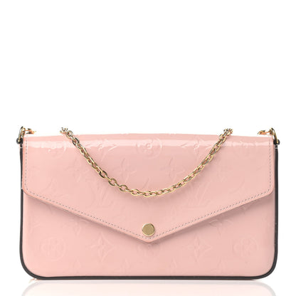 Louis Vuitton Vernis Felicie Chain Wallet Rose Ballerine 3 of 10