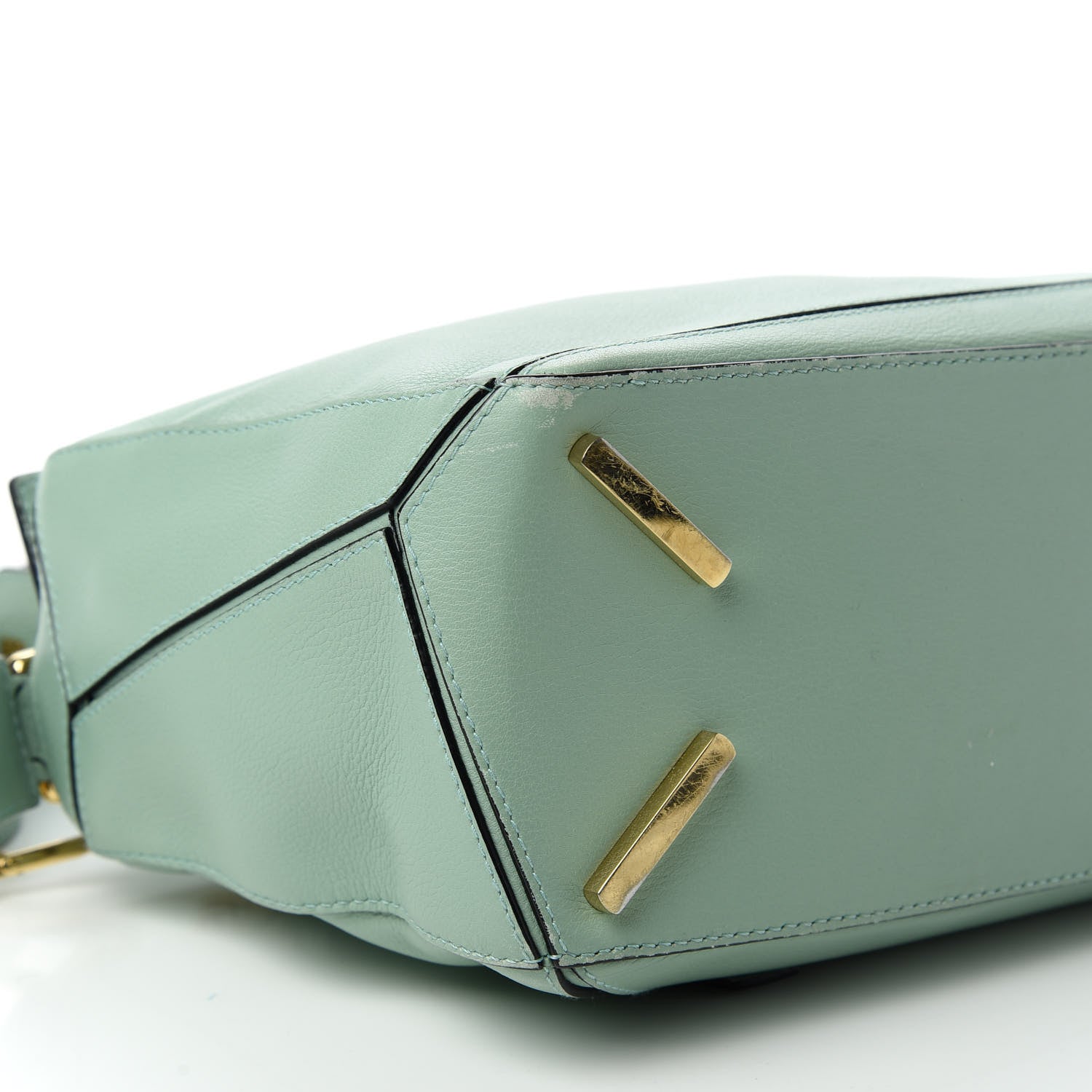 Loewe Calfskin Small Puzzle Bag Sea Water Green 6 of 11