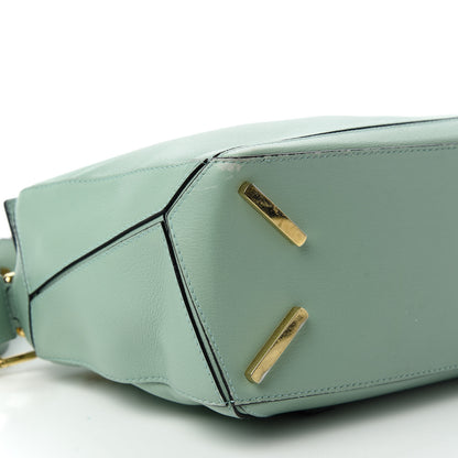 Loewe Calfskin Small Puzzle Bag Sea Water Green 6 of 11