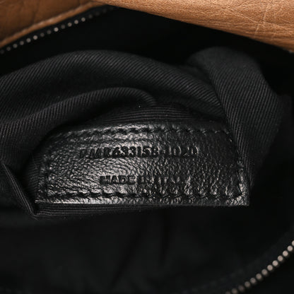 Saint Laurent Crinkled Calfskin Matelasse Monogram Medium Niki Chain Satchel Dark Toffee 7 of 9