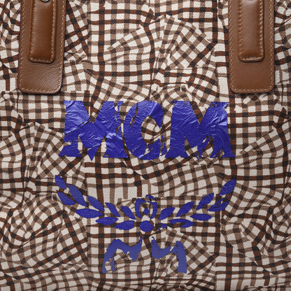 MCM Visetos Medium Liz Reversible Shopper Tote Cognac 10 of 17