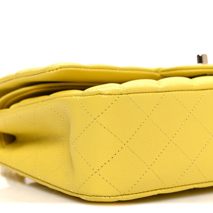 Chanel Caviar Quilted Medium Double Flap Yellow 9 of 11