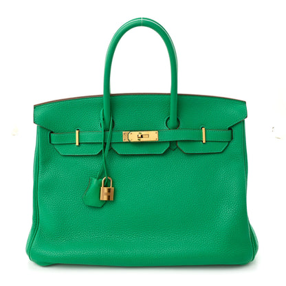 Hermes Taurillon Clemence Birkin 35 Menthe 1 of 12