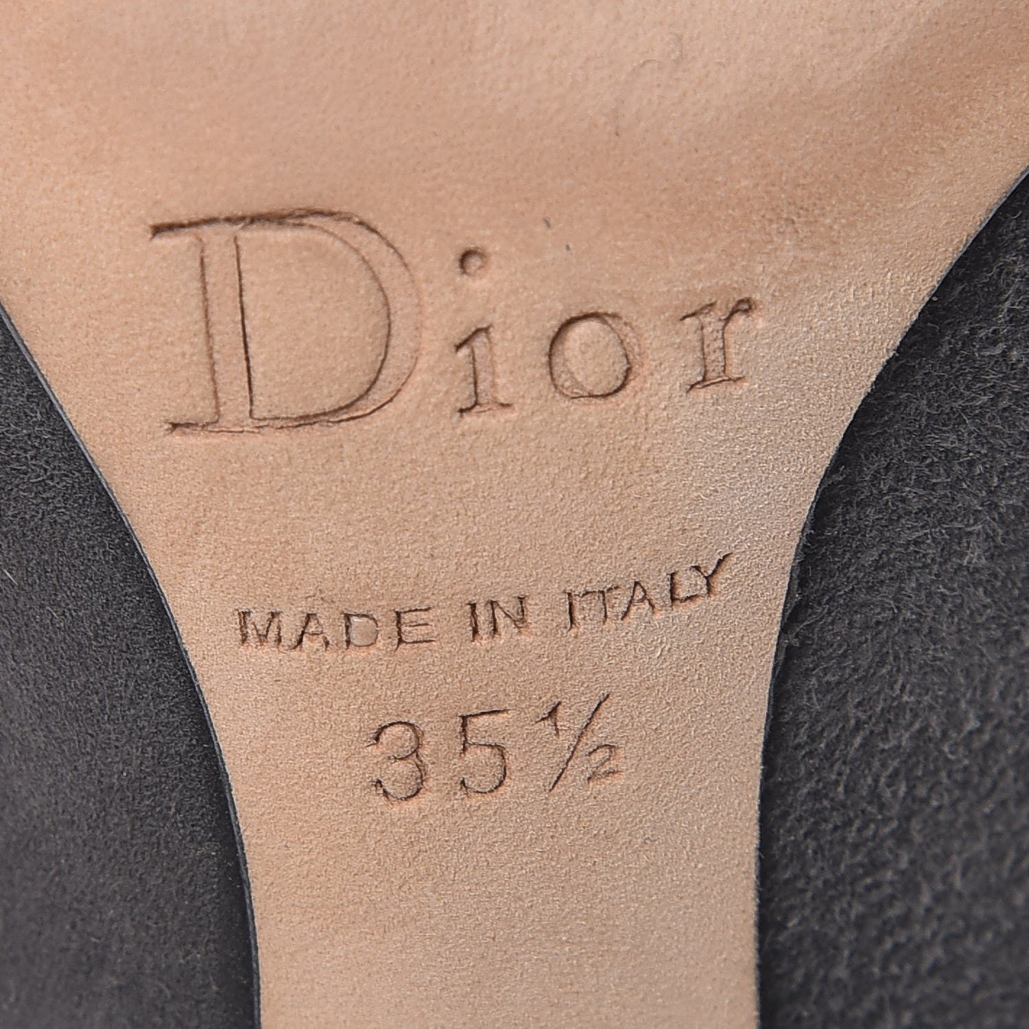 Christian Dior Suede Cherie Pointy Toe 100mm Pumps 35.5 Anthracite 8 of 11