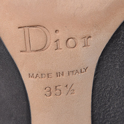 Christian Dior Suede Cherie Pointy Toe 100mm Pumps 35.5 Anthracite 8 of 11
