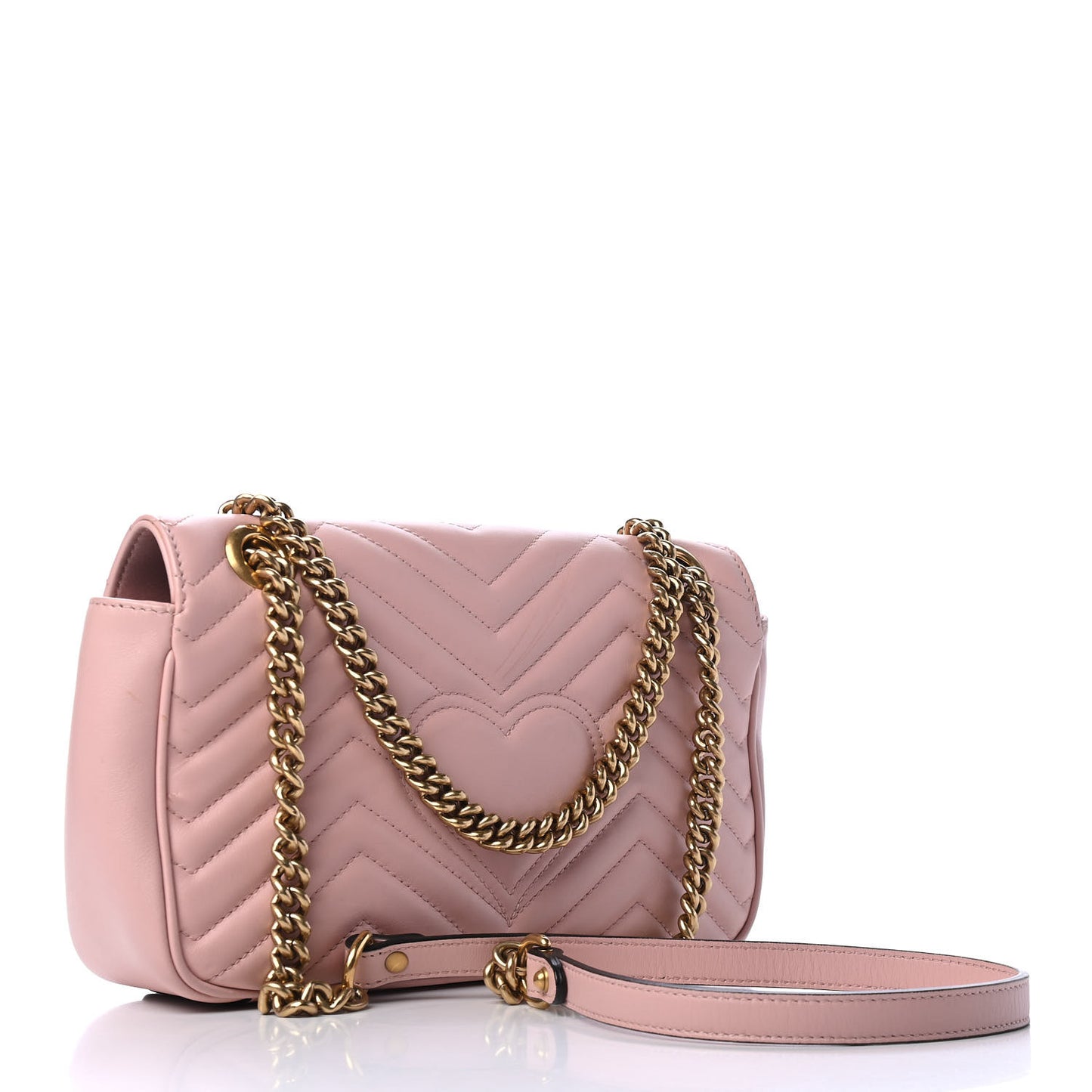 Calfskin Matelasse Small GG Marmont Shoulder Bag Perfect Pink