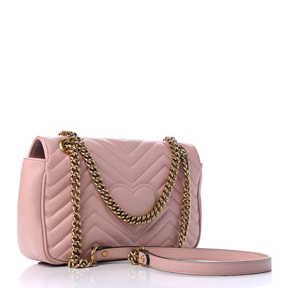 Gucci Calfskin Matelasse Small GG Marmont Shoulder Bag Perfect Pink 2 of 4